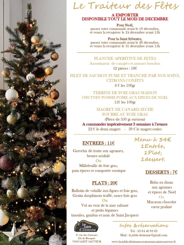 La Table D'Etienne - Restaurant Saint-Sauveur - restaurant a faire SAINT-SAUVEUR